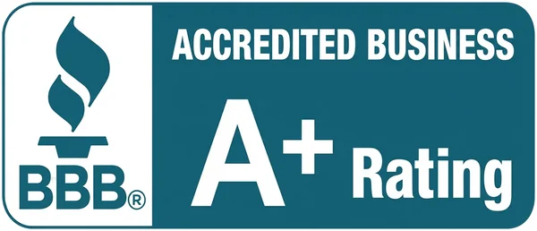BBB Accredited Business A+ Rating badge